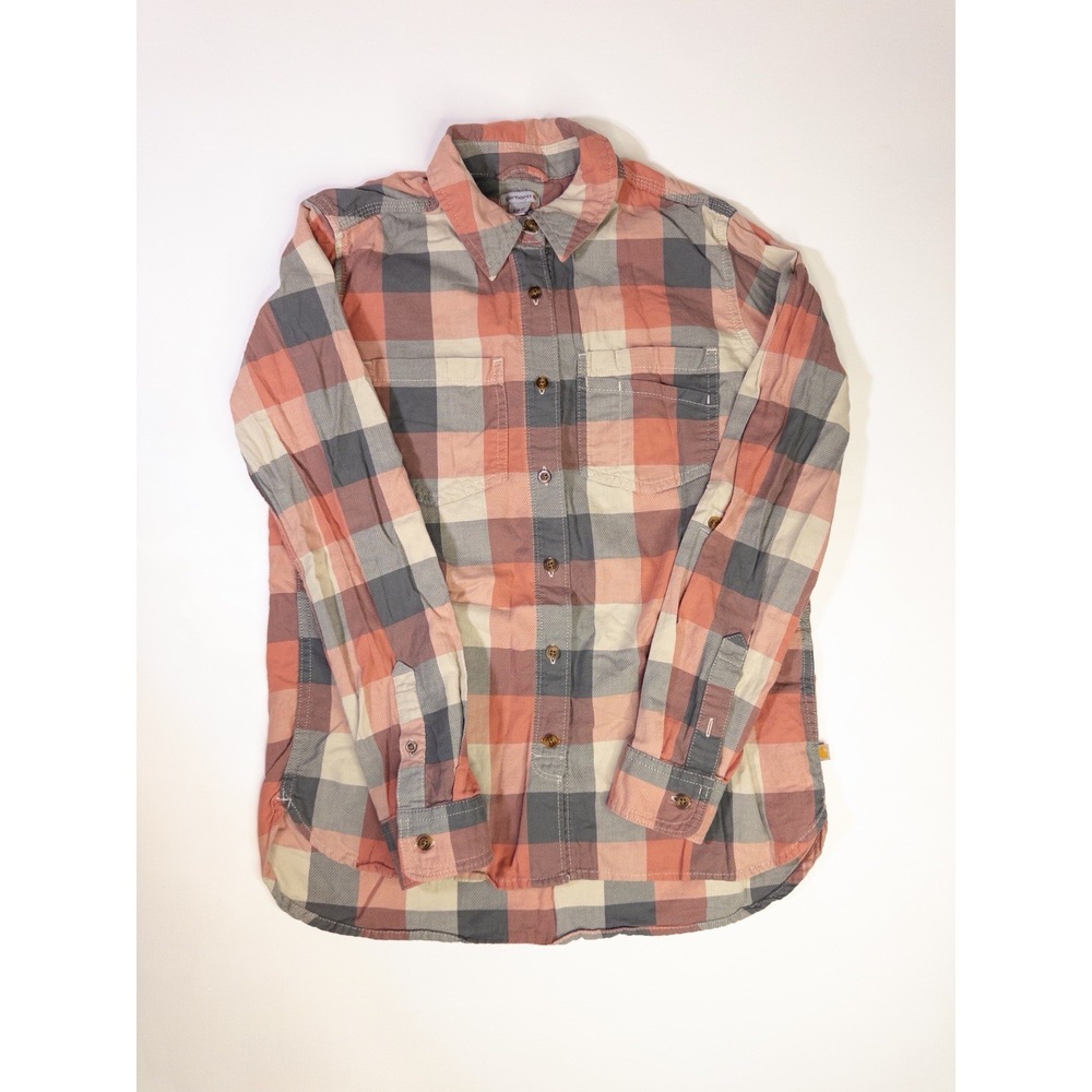 Carhartt Womens Fairview Plaid Long Sleeve Shirt Size‎ S 4/6Button Up